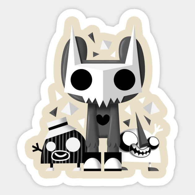 Black And White Doodle SLIME Sticker by chachazart